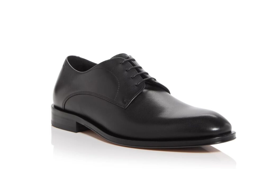 Image of mens derrek plain toe oxfords in color black.