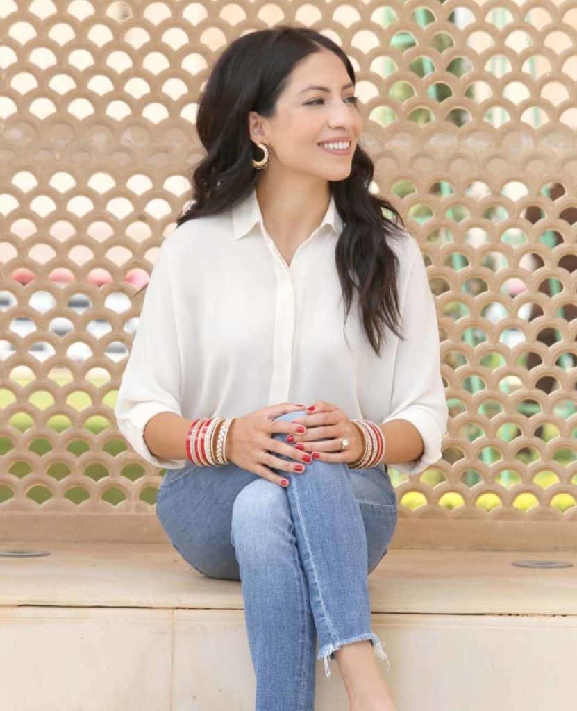 Cassandra Sethi wearing accessories to refresh her wardrobe