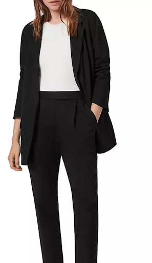 All Saints Aleida Jersey Blazer Business Suit For Older Women