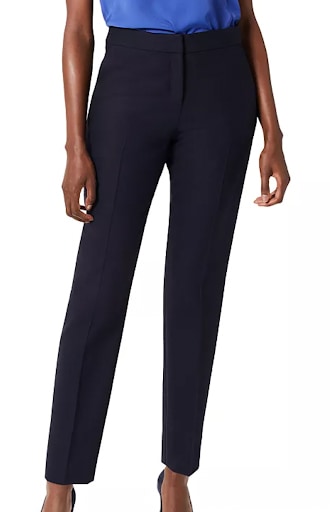 Hobbs London Gael Slim Leg Pants In Navy For Older Womens Business Casual Outfits