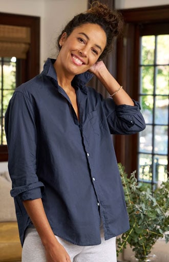 Frank & Eileen Relaxed Button Up Shirt For Postpartum Wardrobe