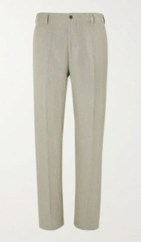 Stylist Cassandra Sethi's Best Mens Dress Pants For Summer Pick Anderson & Sheppard's Linen Trousers