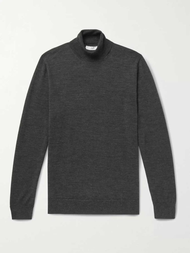MR P Slim-Fit Merino Wool Rollneck Sweater for executive workwear