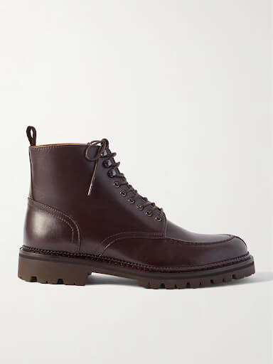 Leather Lace Up Boots by Mr. P,