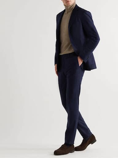 Canali Slim-Fit Wool Suit Trousers