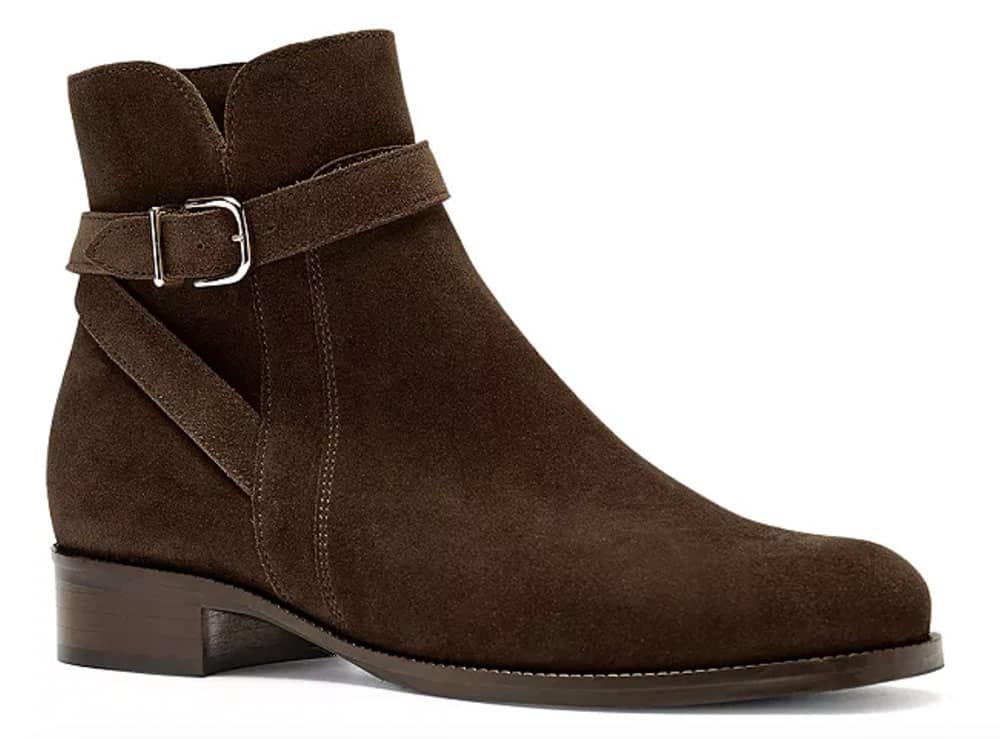 Shoes To Wear With Dress Pants In Winter La Canadienne Brown Suede Ankle Boot