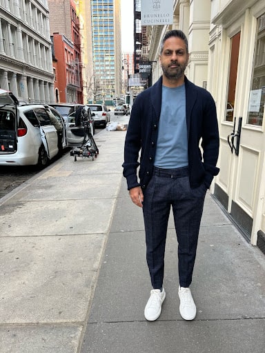 Ramit Sethi Styled In A Blue Monochrome Outfit By Next Level Wardrobe