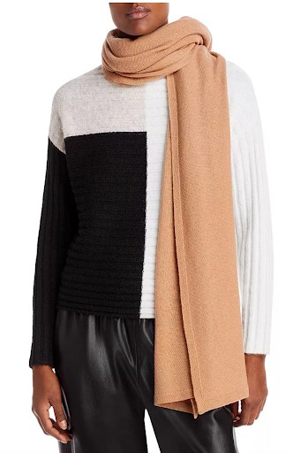 Women’s Winter Accessories C by Bloomingdale's Cashmere Solid Travel Wrap Scarf