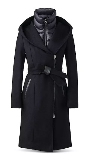 Women’s Winter Accessories Mackage Stand Collar Asymmetrical Zip Down Coat