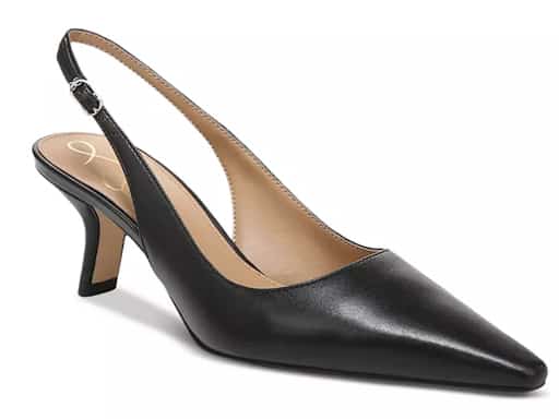 Shoes For Women Over 50 Sam Edelman Women's Bianka Pointed Toe Slingback Kitten Heel Pumps