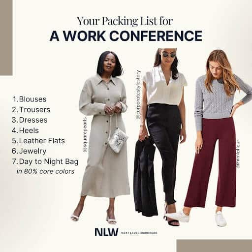 Business Conference Packing List For Women