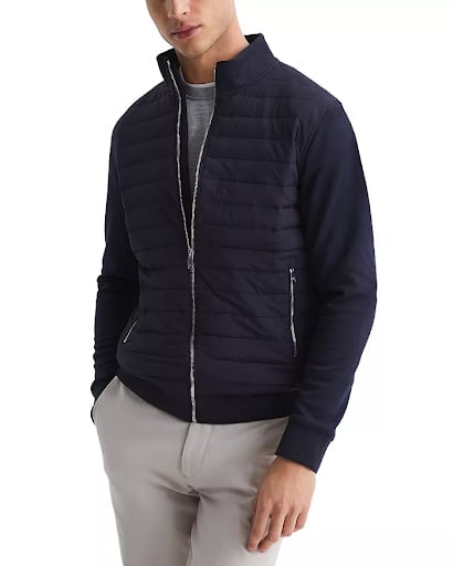 Reiss Flintoff Quilted Zip Jacket Mens Fall Jacket Recommendations
