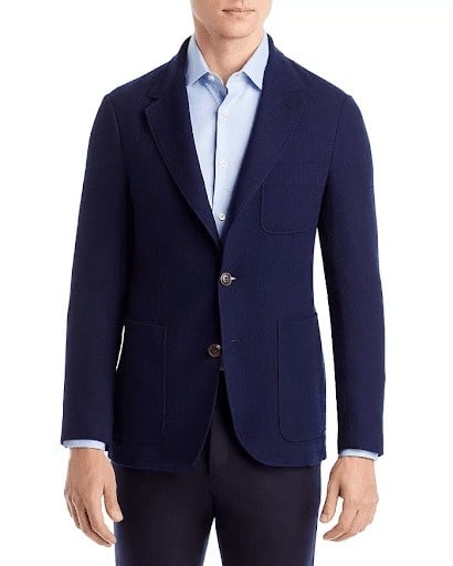 image of a business formal  classic fit unstructured sport coat in navy