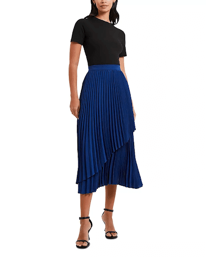 Asymmetrical skirt by French Connection to dress polished and professional 