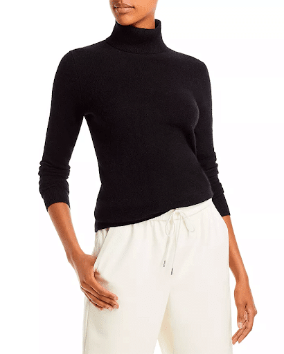 Black sweater by C by Bloomingdales for a polished and professional look 