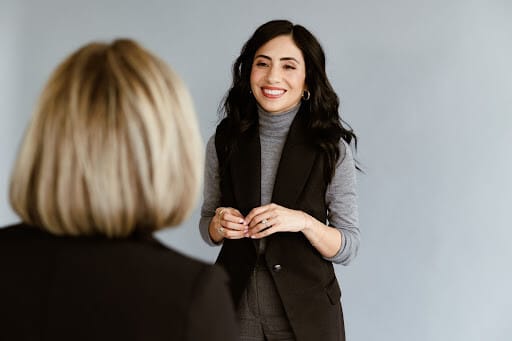 Women working with a stylist for fashion for older women 