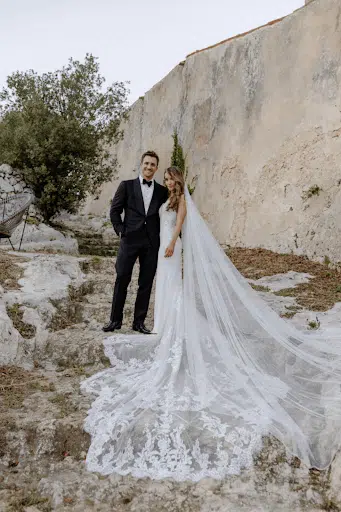 Matthew and wife at wedding 