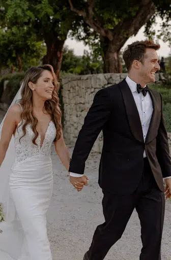 Matthew and wife at wedding 