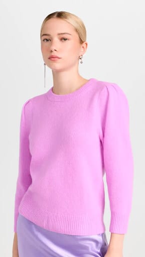 White + Warren Neon Cashmere Sweater 