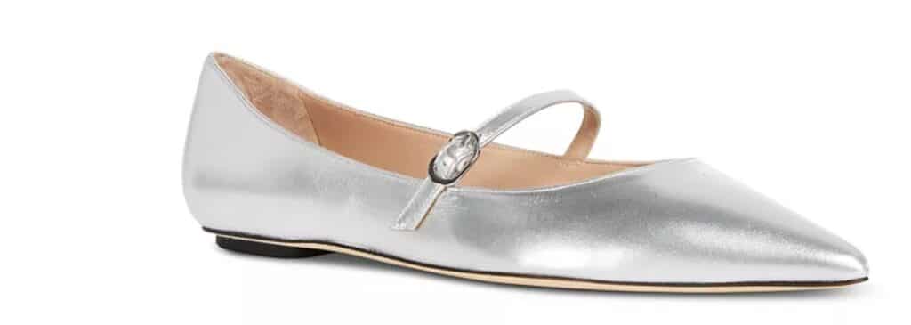 Women's executive workwear flat in silver.