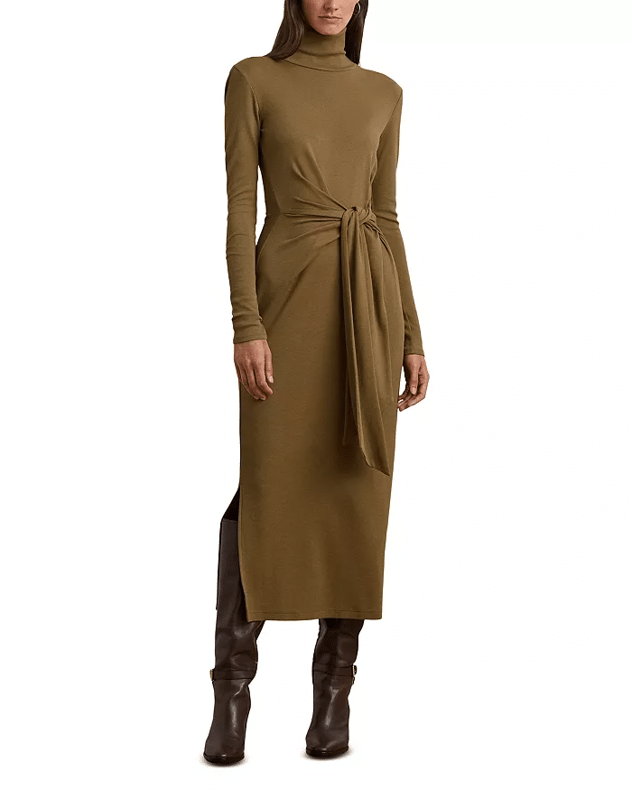 work from home brown dress