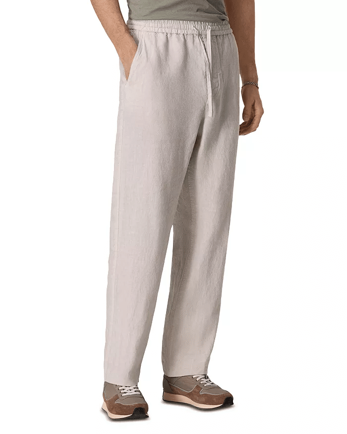 linen tan light weight pants for men