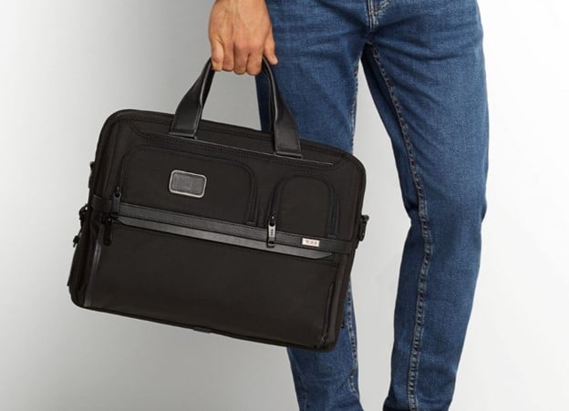 image of tumi expandable organizer laptop brief.