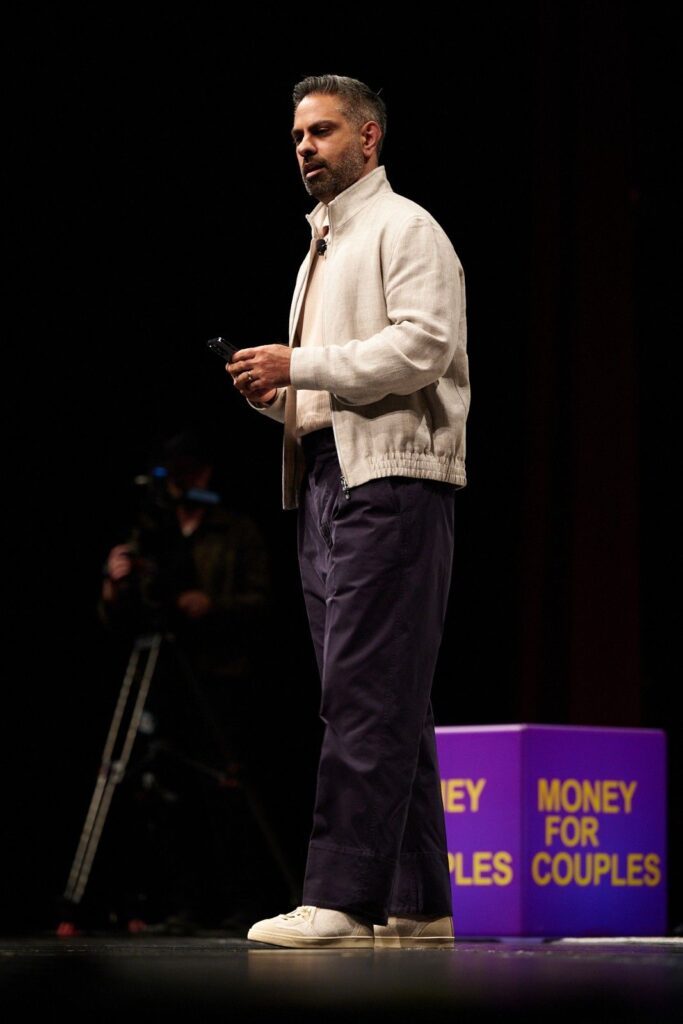 Ramit Sethi on stage in San Francisco.