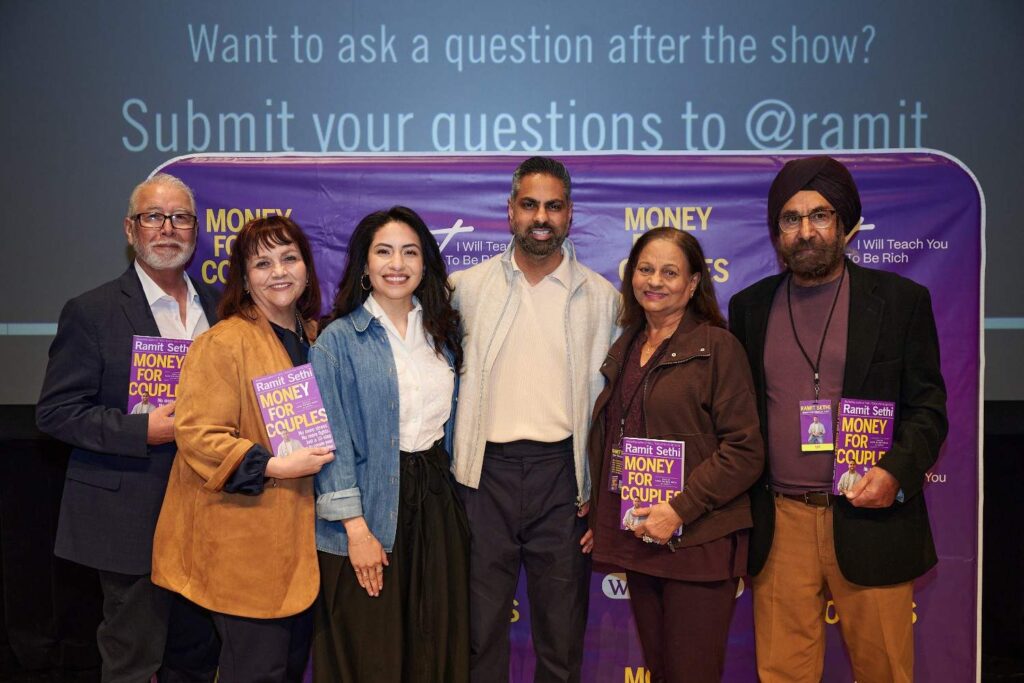 Image of Ramit with his family on his Money for Couples Book Tour.