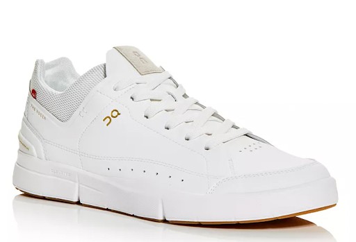 Image of athletic addition white men's sneakers.