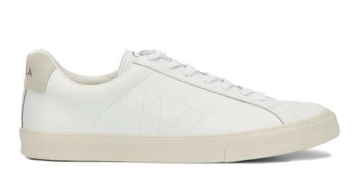 Image of suede-trim Esplar men's white sneakers from Veja.