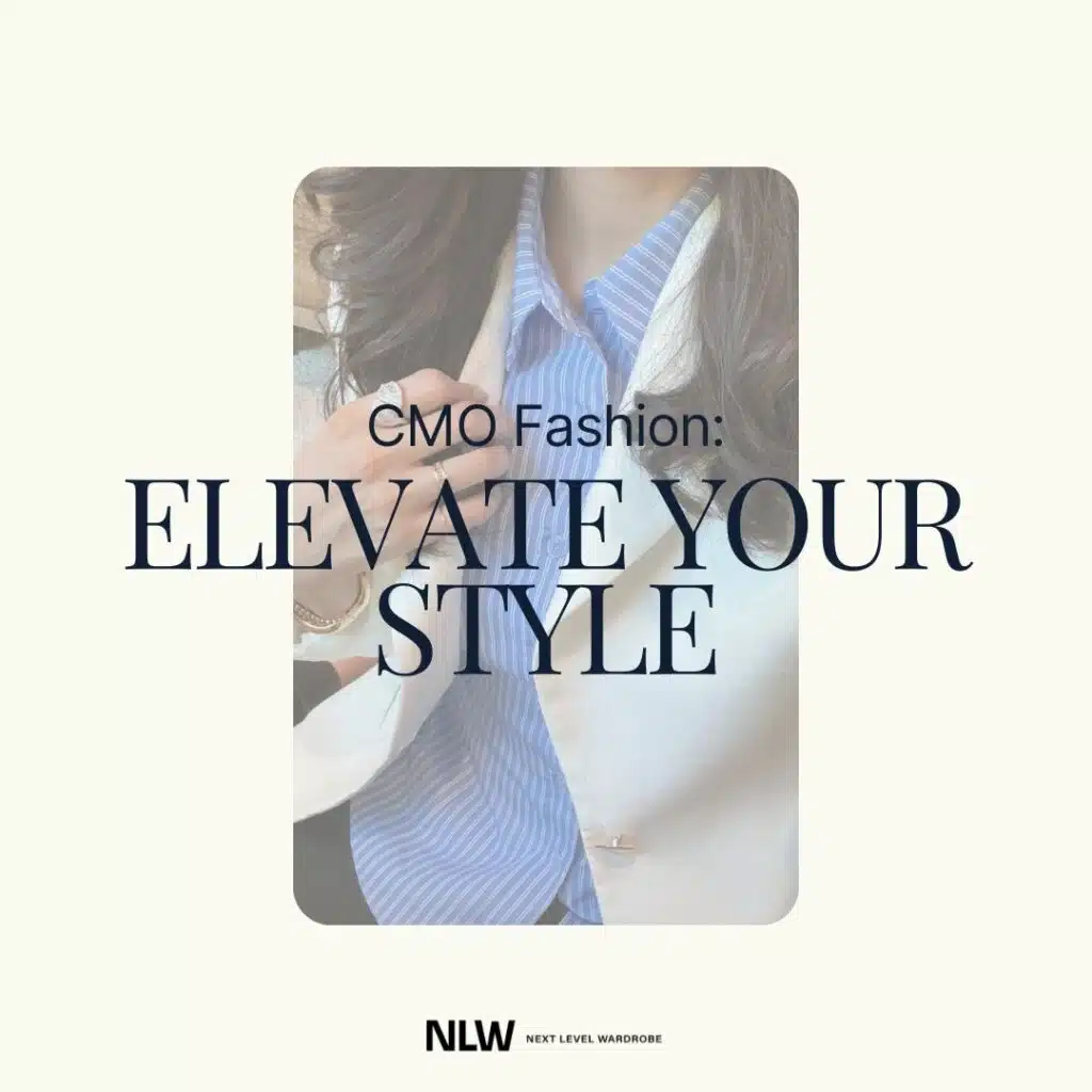 Featured image depicting a woman in a blazer, with the title CMO Fashion: Elevate Your Style overlaid.