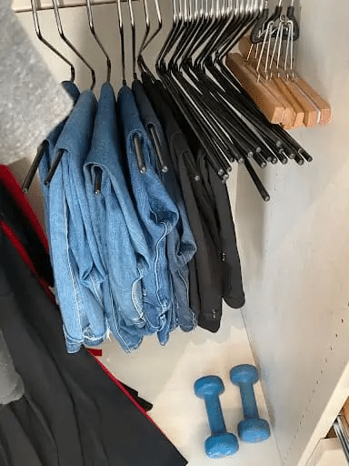 Closet wardrobe clean out in a SoHo, Manhattan apartment.